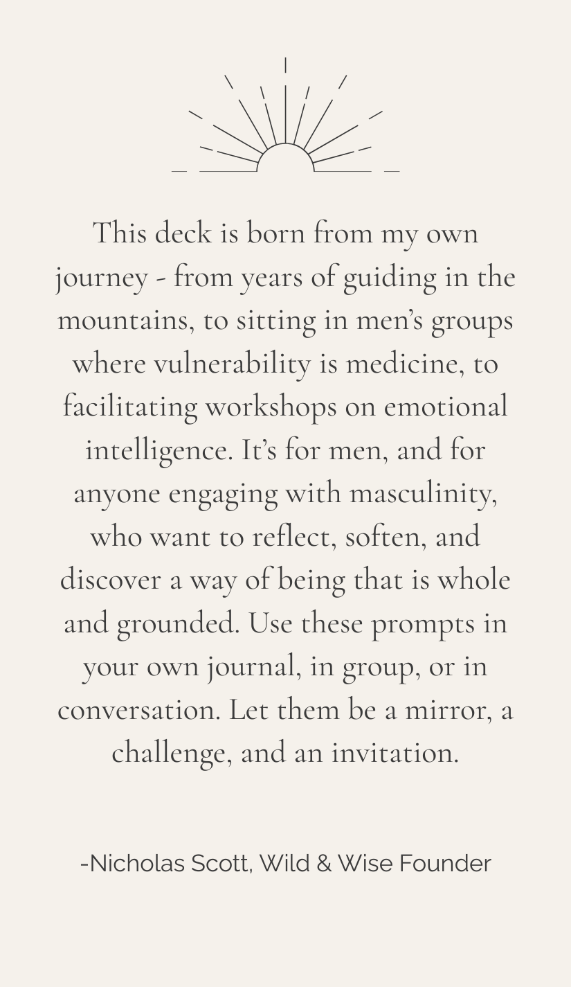 Reflections on Masculinity - Conversation Card Deck