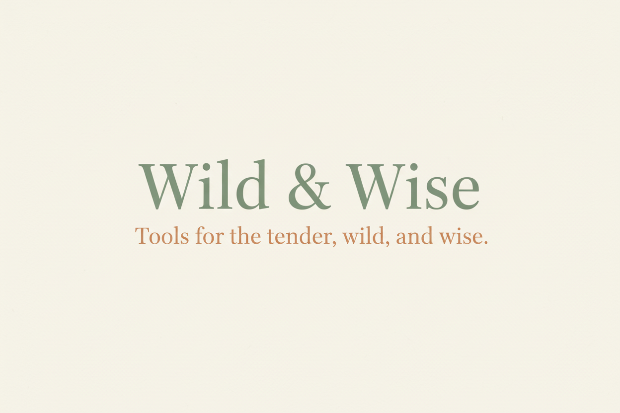 Wild & Wise banner with corrected text